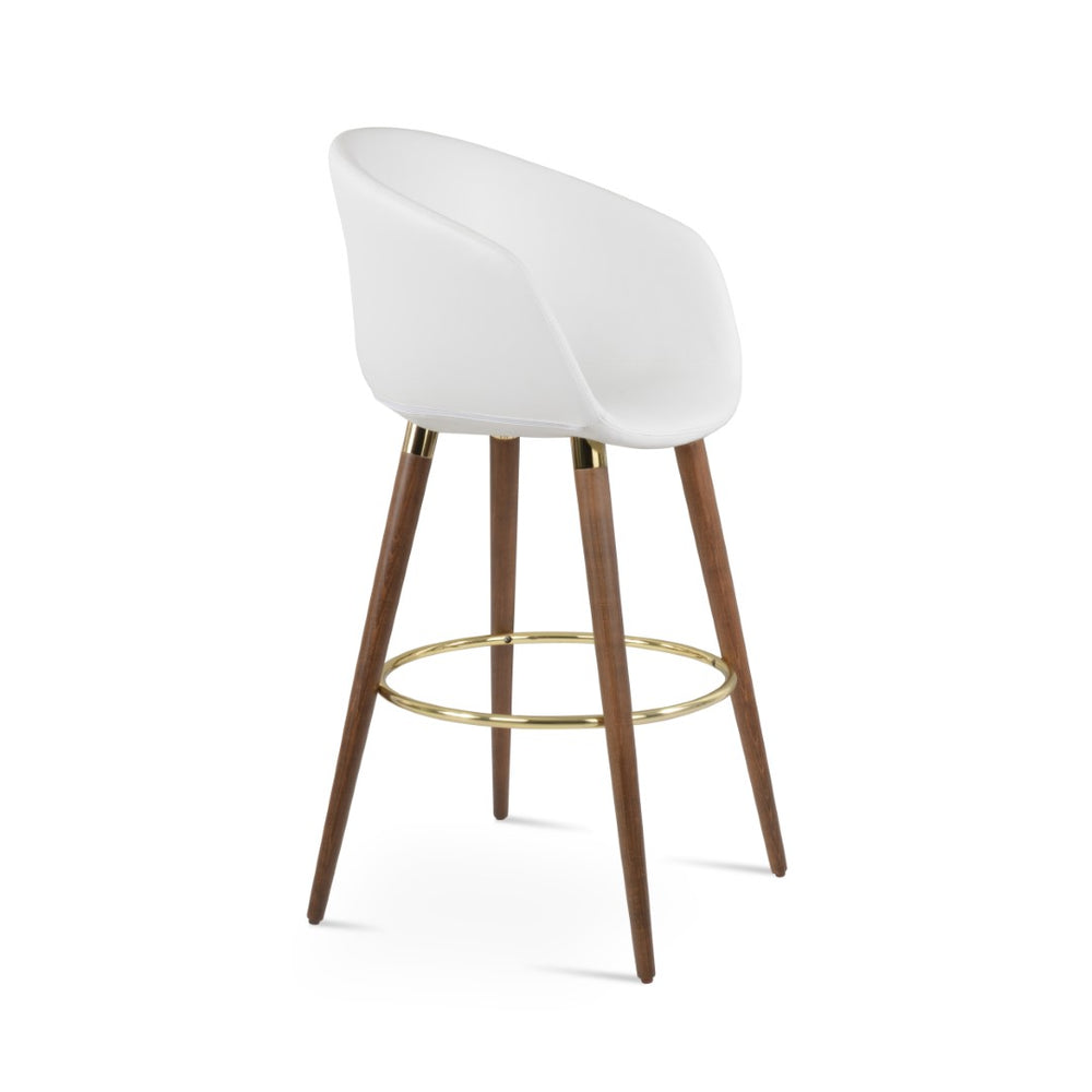 Soho Concept Tribeca Gz.Wood Barstools & Counterstools - Stylish Leatherette Seating With 2-year Guarantee! Walnut,Gold,White  Soho-concept-dining-chair-07245