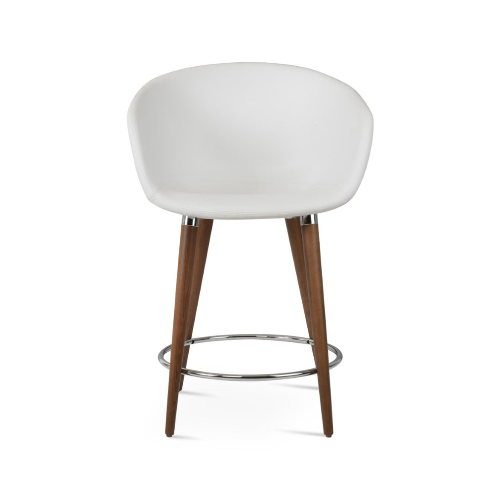 Soho Concept Tribeca Gz.Wood Barstools & Counterstools - Stylish Leatherette Seating With 2-year Guarantee! Walnut,Gold,White  Soho-concept-dining-chair-07245