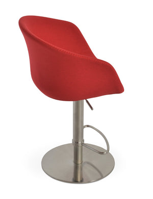 Soho Concept Crescent Piston Stool - Adjustable Barstools In Elegant Fabrics With 10-year Guarantee & Custom Comfort Red  Soho-concept-dining-chair-10043
