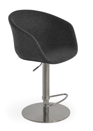 Soho Concept Falcon Piston Barstools & Counterstools - Adjustable Heights, Stylish Wool Fabric, 10-year Guarantee! Dark Grey  Soho-concept-dining-chair-10042