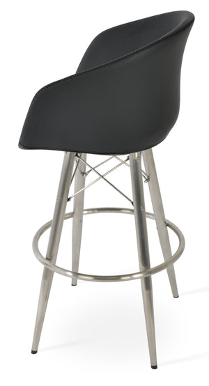 Soho Concept Tribeca Mw Barstools & Counterstools With Ergonomic Comfort, 2-year Guarantee, Soft Leatherette Finish Black  Soho-concept-dining-chair-10045