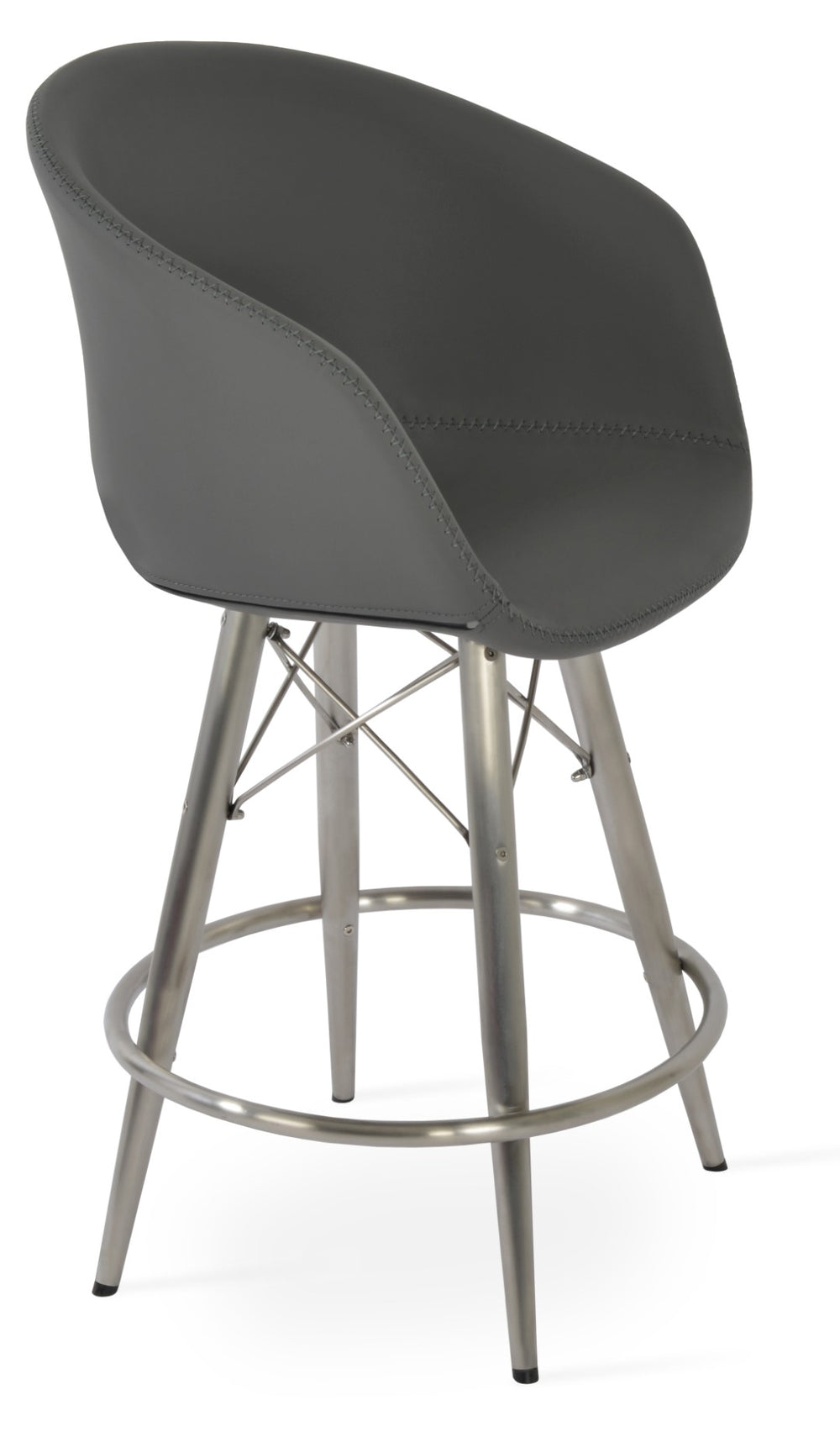 Soho Concept Tribeca Mw Barstools & Counterstools - Stylish Comfort In Boucle, Velvet & Nubuck Fabrics, 10-year Warranty Grey  Soho-concept-dining-chair-10047