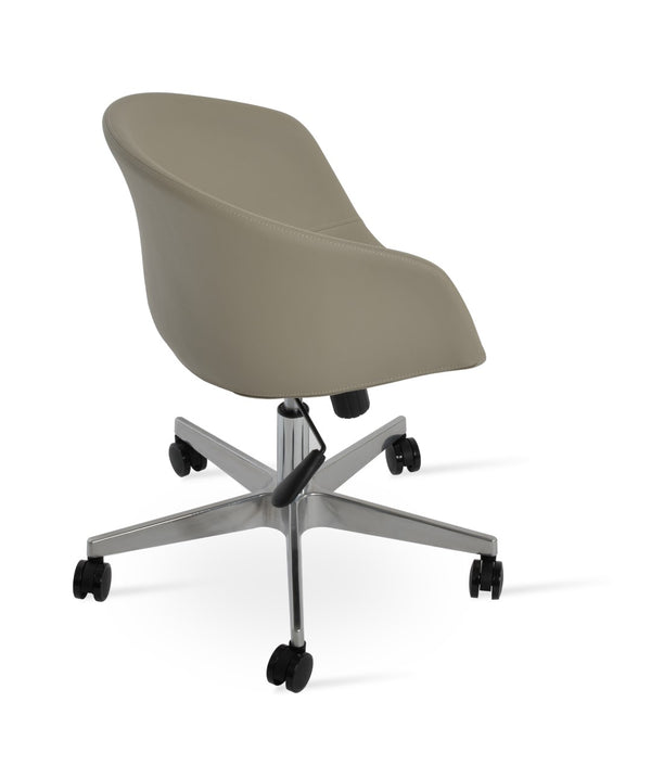Soho Concept Tribeca Office Chair - Stylish Leatherette, Soft Black & White Design, 2-year Guarantee Included! Bone  Soho-concept-dining-chair-11993