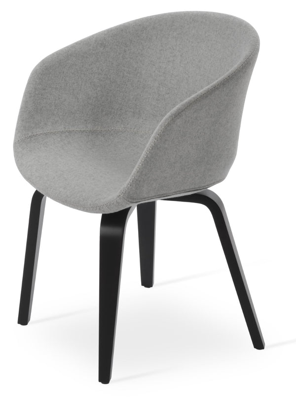 Soho Concept Tribeca Plywood Armchair Dining Chair In Premium Camira Blazer Wool - 10-year Guarantee & Chic Design Silver  Soho-concept-dining-chair-06139