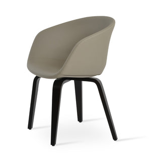 Soho Concept Tribeca Plywood Armchair Dining Chair In Walnut & White - Stylish, Durable Leatherette, 2-year Guarantee! Wenge,Bone  Soho-concept-dining-chair-06135