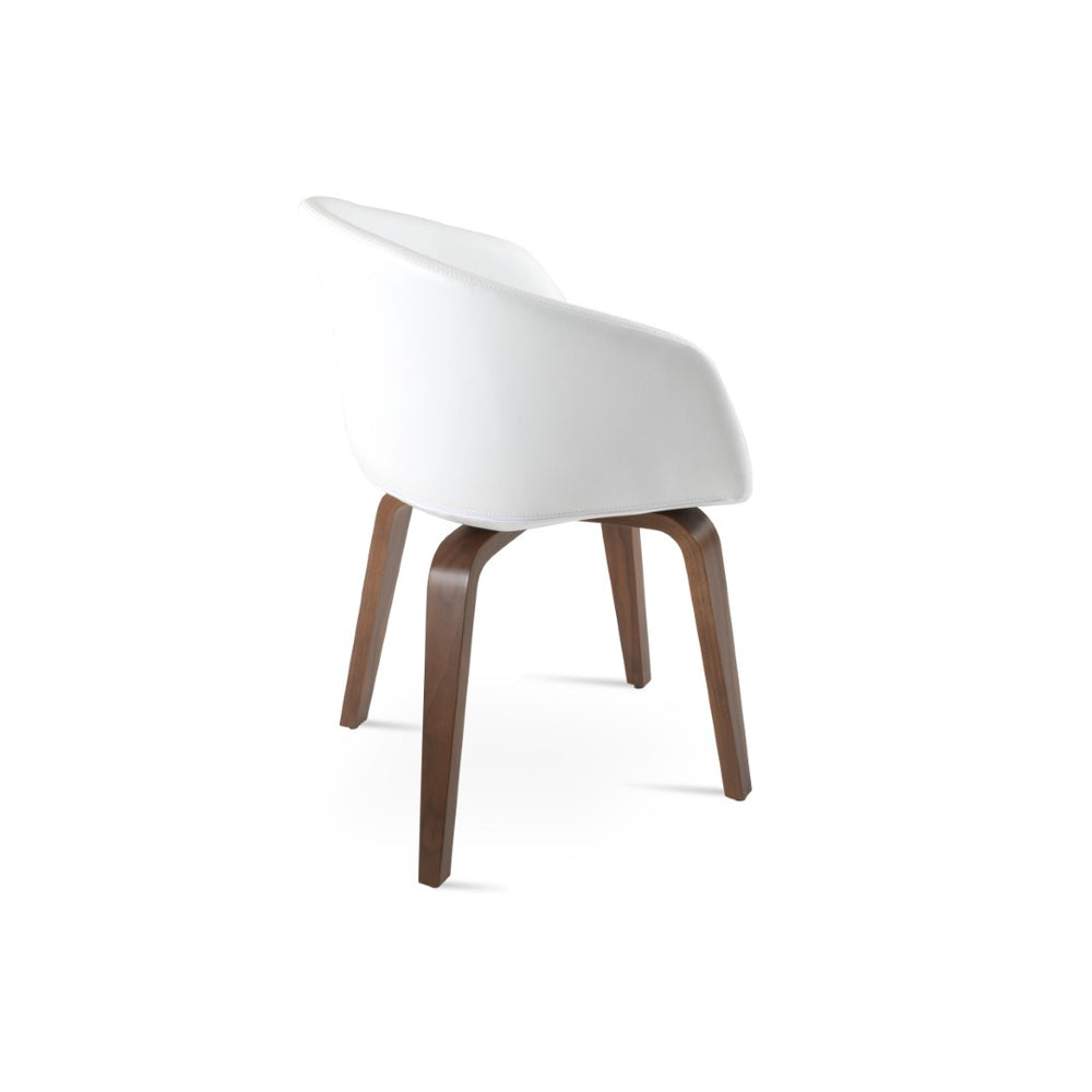 Soho Concept Tribeca Plywood Armchair Dining Chair In Walnut & White - Stylish, Durable Leatherette, 2-year Guarantee! Wenge,Bone  Soho-concept-dining-chair-06135