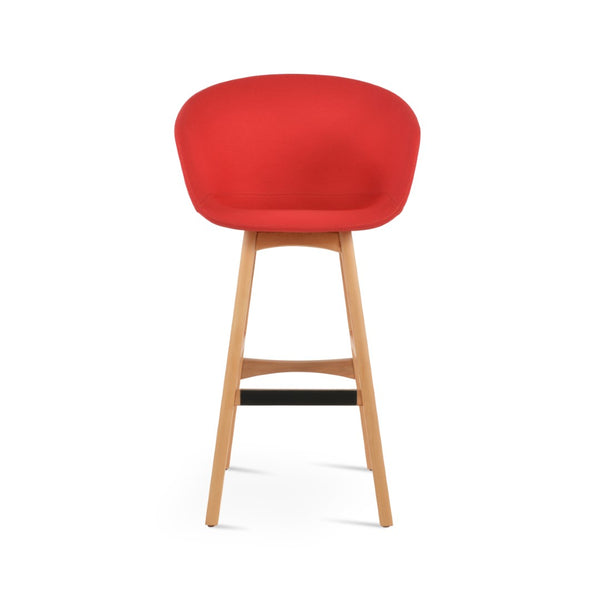 Soho Concept Tribeca Premium Wood Barstools & Counterstools - Durable Fabric Options, 10-year Guarantee, Stylish Design Natural,Red  Soho-concept-dining-chair-10051