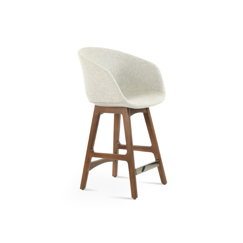 Soho Concept Tribeca Solid Wood Barstools & Counterstools - Stylish Camira Blazer Fabric, 10-year Guarantee! Chrome,White  Soho-concept-dining-chair-09937