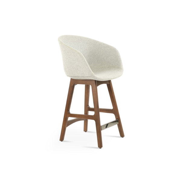 Soho Concept Tribeca Solid Wood Barstools & Counterstools - Stylish Camira Blazer Fabric, 10-year Guarantee! Walnut,Silver  Soho-concept-dining-chair-10054
