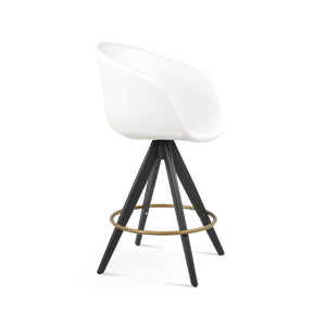 Soho Concept Tribeca Pyramid-mw Swivel Stools – Stylish Leatherette Bar & Counter Seating With 2-year Warranty Black,Brass,Natural,Chrome,White  Soho-concept-dining-chair-10057