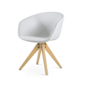 Soho Concept Tribeca Pyramid Wood Dining Chair - Stylish Leatherette, Soft Ash & White Finish, 2-year Guarantee Ash,White  Soho-concept-dining-chair-06142