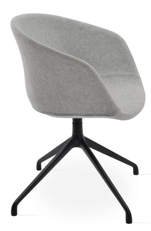 Soho Concept Tribeca Arm Spider Swivel Chair - Luxurious Dining Chair In Multiple Fabrics With 10-year Warranty! Black,Silver  Soho-concept-dining-chair-06157