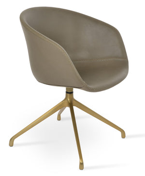 Soho Concept Tribeca Arm Spider Swivel Chair - Luxurious Dining Chair In Multiple Fabrics With 10-year Warranty! Brass  Soho-concept-dining-chair-06160