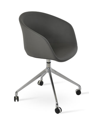 Soho Concept Tribeca Arm Spider Swivel Chair - Luxurious Dining Chair In Multiple Fabrics With 10-year Warranty! Grey  Soho-concept-dining-chair-06165