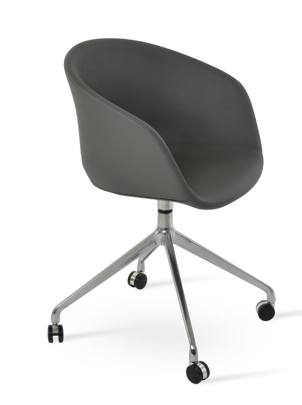 Soho Concept Tribeca Arm Spider Swivel Chair - Luxurious Dining Chair In Multiple Fabrics With 10-year Warranty! Grey  Soho-concept-dining-chair-06165