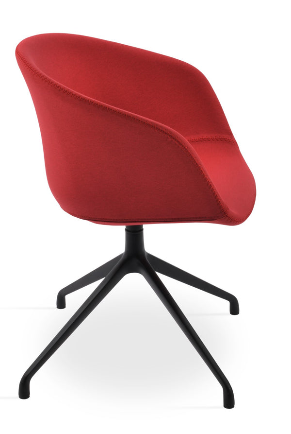 Soho Concept Tribeca Arm Spider Swivel Chair - Luxurious Dining Chair In Multiple Fabrics With 10-year Warranty! Black,Red  Soho-concept-dining-chair-06156