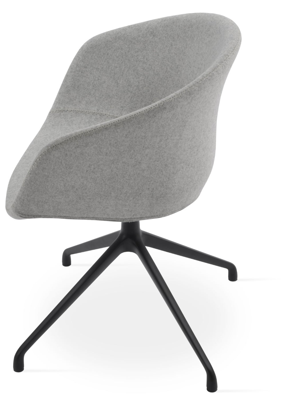 Soho Concept Tribeca Arm Spider Swivel Chair - Stylish Dining Chair In Camira Era Fabric, 10-year Guarantee! Black,Silver  Soho-concept-dining-chair-06151