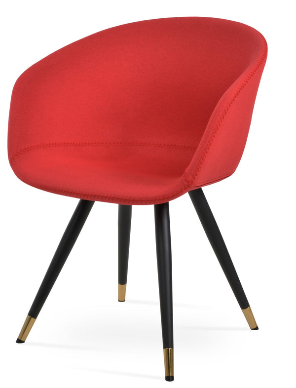 Soho Concept Tribeca Arm Star Dining Chair - Luxurious Fabric Options, Customizable Finishes & 10-year Guarantee Black,Red  Soho-concept-dining-chair-06168