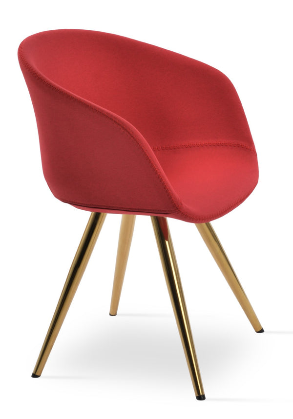 Soho Concept Tribeca Arm Star Dining Chair - Luxurious Fabric Options, Customizable Finishes & 10-year Guarantee Gold,Red  Soho-concept-dining-chair-06173