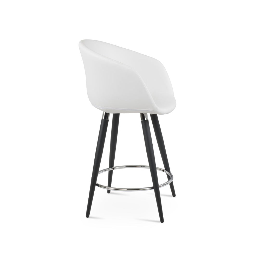 Soho Concept Tribeca Ana Barstools & Counterstools - Stylish Leatherette Design With Chrome Footrests, 2-year Warranty Grey,Walnut  Soho-concept-dining-chair-10024