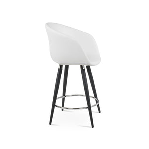 Soho Concept Tribeca Ana Barstools & Counterstools - Stylish Leatherette Design With Chrome Footrests, 2-year Warranty Black,Chrome,White  Soho-concept-dining-chair-09941