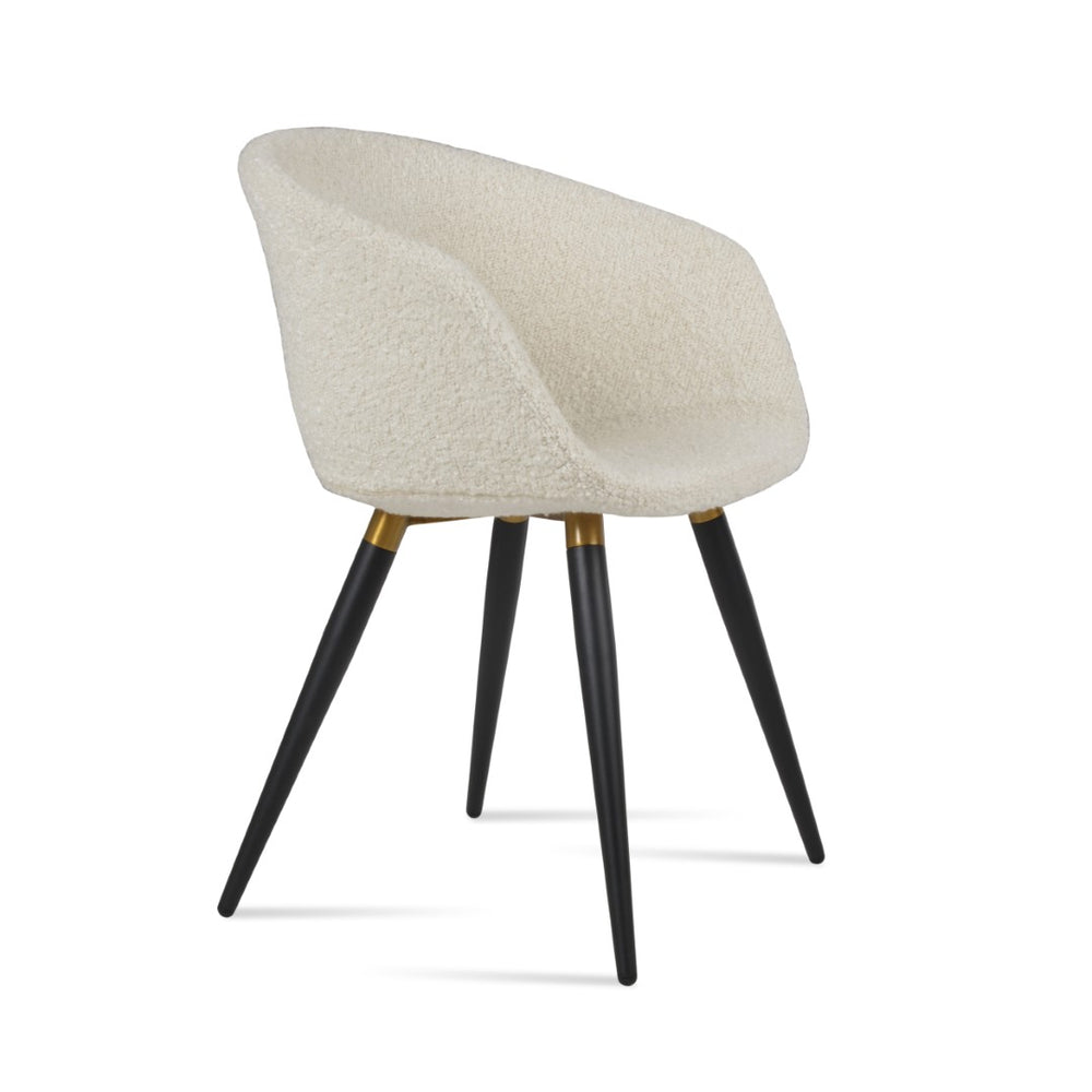 Soho Concept Tribeca Ana Counter Bar Dining Chair - Stylish Camira Blazer Wool, Durable Boucle Fabric, 10-year Warranty Black,Brass,White  Soho-concept-dining-chair-06052