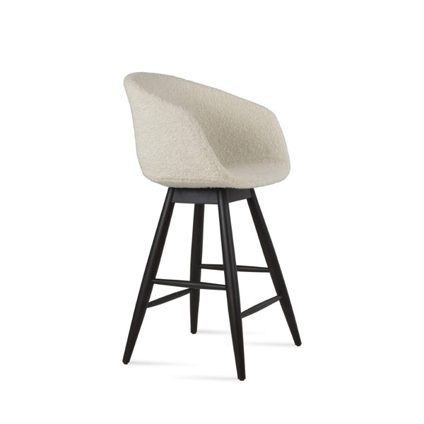 Soho Concept Tribeca Baba Barstools & Counterstools - Elegant Camira Wool Fabric, 10-year Guarantee & Durable Design White  Soho-concept-dining-chair-09944