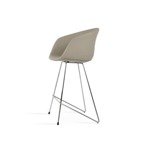 Soho Concept Tribeca Cat Barstools & Counterstools - Modern Wire Design, Soft Leatherette, 2-year Guarantee Chrome  Soho-concept-dining-chair-07218