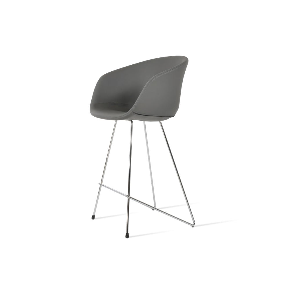Soho Concept Tribeca Cat- Stylish Barstools & Counterstools In Chrome Or Brass With Durable Upholstery Options Chrome,Grey  Soho-concept-dining-chair-09954