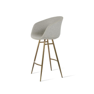 Soho Concept Tribeca Galata Barstools & Counterstools - Premium Wool Fabric, Stylish Armrests, 10-year Warranty Brass,Silver Steel Tubular Legs Soho-concept-dining-chair-09960