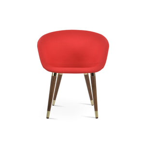 Soho Concept Tribeca Gz.Wood Armchair Dining Chair - Elegant Boucle, Velvet & Nubuck Fabrics With 10-year Guarantee Walnut,Gold,Red  Soho-concept-dining-chair-06123