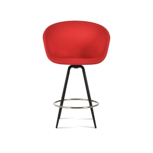 Soho Concept Tribeca Max Swivel Barstools & Counterstools In Stylish Fabrics With 10-year Guarantee, 300 Lbs Support Black,Red Steel Tubular Legs Black ,S.Steel ,Walnut Finish ,Brass Soho-concept-dining-chair-09969