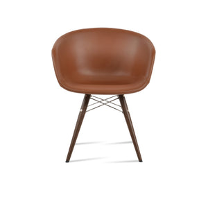 Soho Concept Tribeca Stylish Armchair Dining Chair In Soft Walnut - Durable Leatherette, 2-year Guarantee! Walnut  Soho-concept-dining-chair-06131
