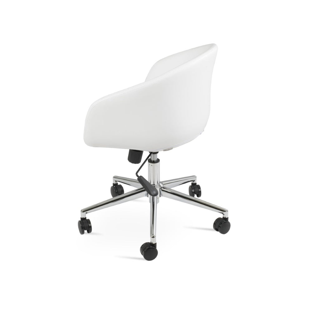 Soho Concept Tribeca Office Chair - Stylish Leatherette, Soft Black & White Design, 2-year Guarantee Included! Chrome,White  Soho-concept-dining-chair-11981