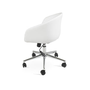 Soho Concept Tribeca Office Chair - Stylish Leatherette, Soft Black & White Design, 2-year Guarantee Included! Chrome,White  Soho-concept-dining-chair-11981