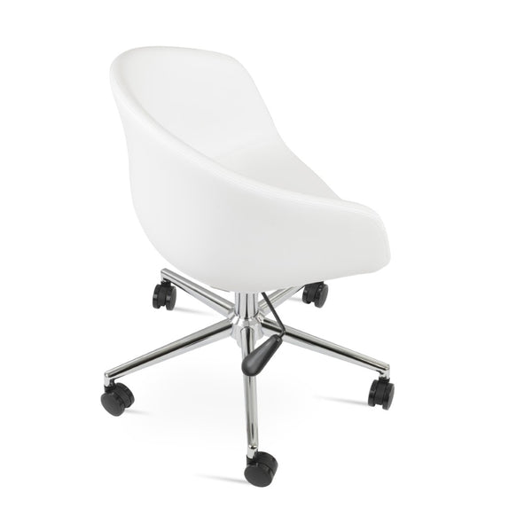 Soho Concept Tribeca Office Chair - Stylish Leatherette, Soft Black & White Design, 2-year Guarantee Included! Chrome,White  Soho-concept-dining-chair-12729