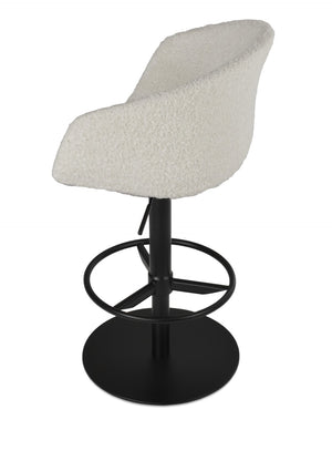 Soho Concept Tribeca Adjustable Piston Barstools In Dark Grey Wool Fabric - Stylish, Durable, 10-year Guarantee! Black,White  Soho-concept-dining-chair-07229
