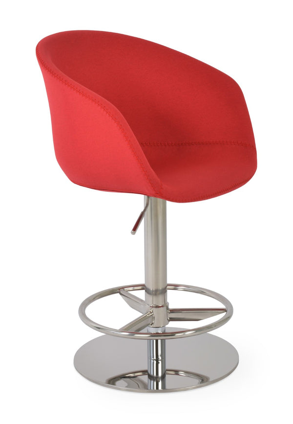Soho Concept Tribeca Adjustable Piston Barstools & Counterstools | Premium Fabrics, 10-year Warranty, Versatile Style Red  Soho-concept-dining-chair-09986