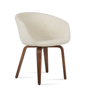 Soho Concept Tribeca Plywood Armchair Dining Chair In Premium Camira Blazer Wool - 10-year Guarantee & Chic Design Walnut,White  Soho-concept-dining-chair-06136