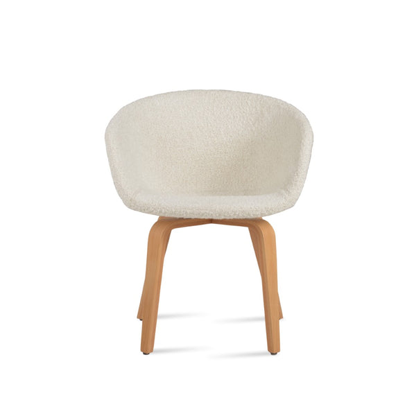 Soho Concept Tribeca Plywood Armchair Dining Chair In Premium Camira Blazer Wool - 10-year Guarantee & Chic Design Natural,White  Soho-concept-dining-chair-06138