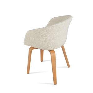 Soho Concept Tribeca Plywood Armchair Dining Chair In Premium Camira Blazer Wool - 10-year Guarantee & Chic Design Natural,White  Soho-concept-dining-chair-06138