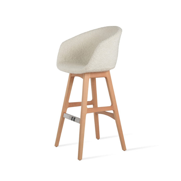 Soho Concept Tribeca Solid Wood Barstools & Counterstools - Stylish Camira Blazer Fabric, 10-year Guarantee! Natural,Ash,White  Soho-concept-dining-chair-09993