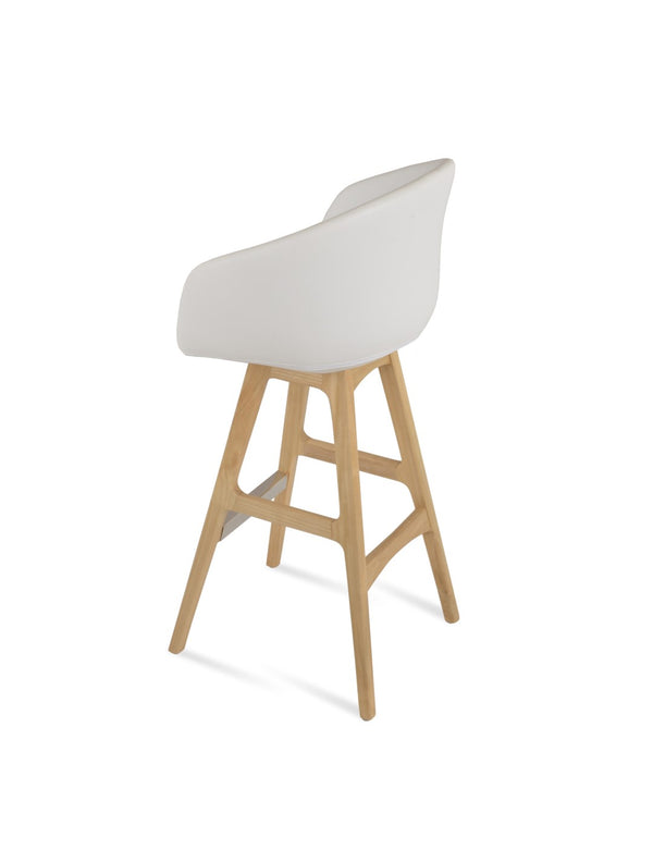 Soho Concept Tribeca Barstools & Counterstools - Soft Leatherette, Solid Wood, 2-year Guarantee, Stylish Comfort Ash,Natural,White  Soho-concept-dining-chair-07231