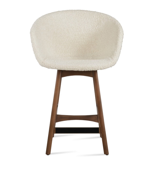 Soho Concept Tribeca Solid Wood Barstools & Counterstools - Stylish Camira Blazer Fabric, 10-year Guarantee! Walnut,White  Soho-concept-dining-chair-09992