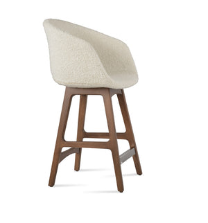 Soho Concept Tribeca Solid Wood Barstools & Counterstools - Stylish Camira Blazer Fabric, 10-year Guarantee! Walnut,White  Soho-concept-dining-chair-07232