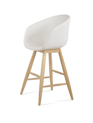 Soho Concept Tribeca Barstools & Counterstools - Soft Leatherette, Solid Wood, 2-year Guarantee, Stylish Comfort Ash,Natural,White  Soho-concept-dining-chair-09994