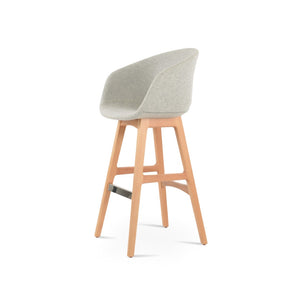 Soho Concept Tribeca Solid Wood Barstools & Counterstools - Stylish Camira Blazer Fabric, 10-year Guarantee! Natural,Silver  Soho-concept-dining-chair-09996