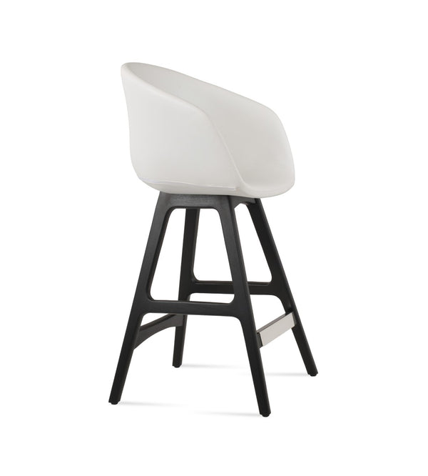 Soho Concept Tribeca Barstools & Counterstools - Soft Leatherette, Solid Wood, 2-year Guarantee, Stylish Comfort Ash,Black,White  Soho-concept-dining-chair-09988