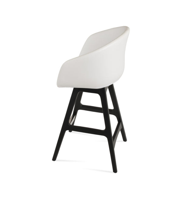 Soho Concept Tribeca Barstools & Counterstools - Soft Leatherette, Solid Wood, 2-year Guarantee, Stylish Comfort Ash,Black,White  Soho-concept-dining-chair-07230