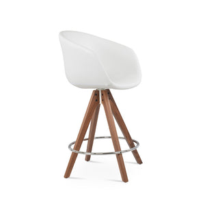 Soho Concept Tribeca Pyramid Barstools & Counterstools - Stylish Leatherette, Solid Wood, 2-year Guarantee! Walnut,White  Soho-concept-dining-chair-09999